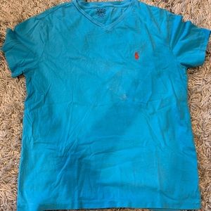 Polo Ralph Lauren Blue V-Neck Tee S